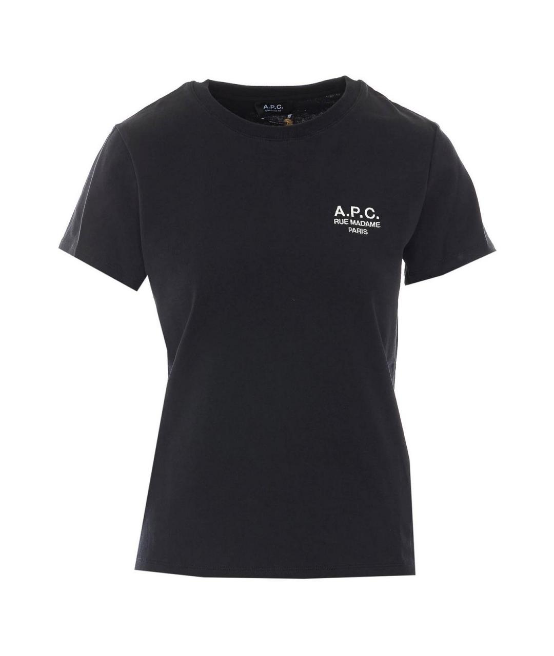 A.P.C. Черная хлопковая футболка, фото 1