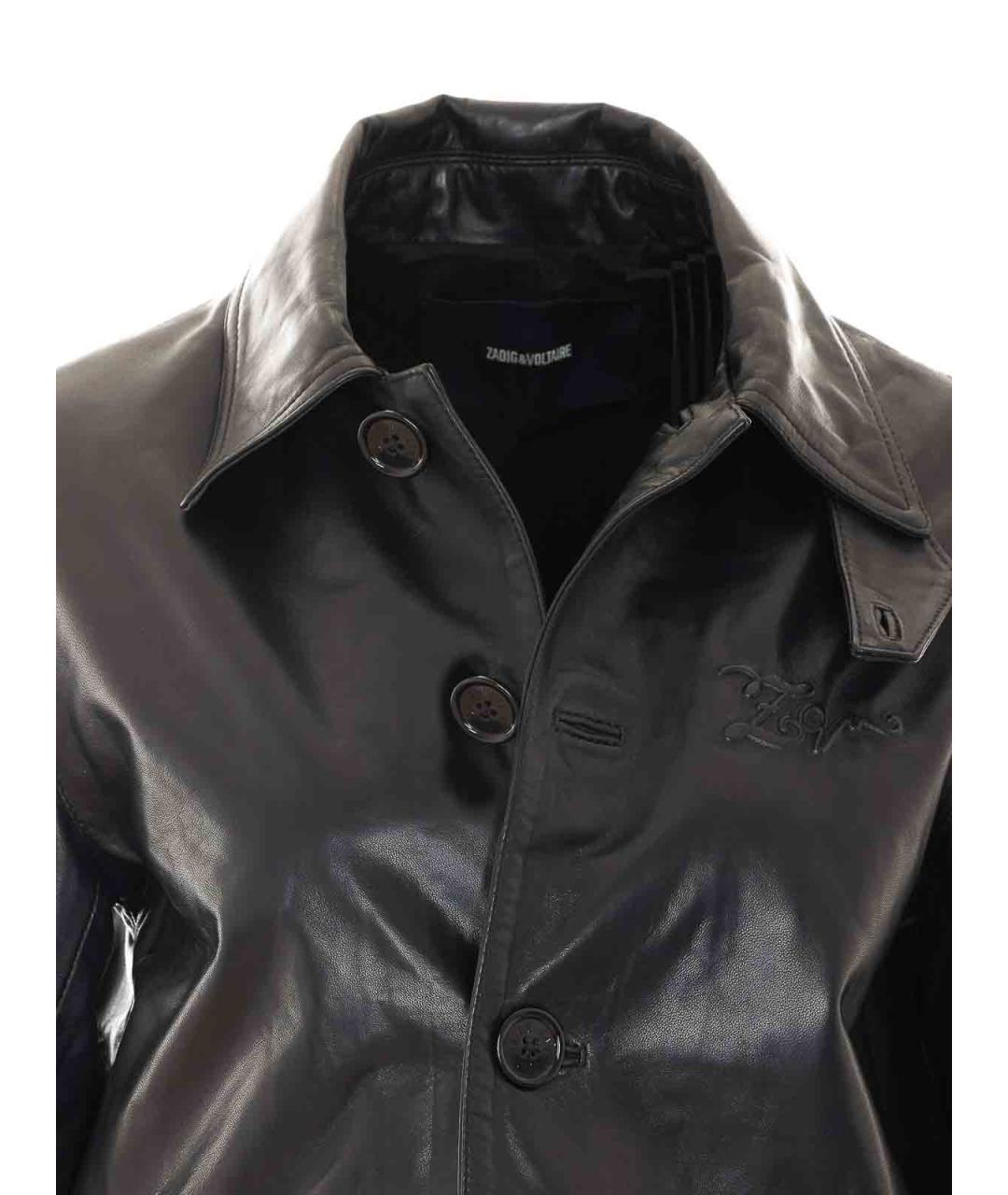 ZADIG & VOLTAIRE Черная кожаная куртка, фото 4