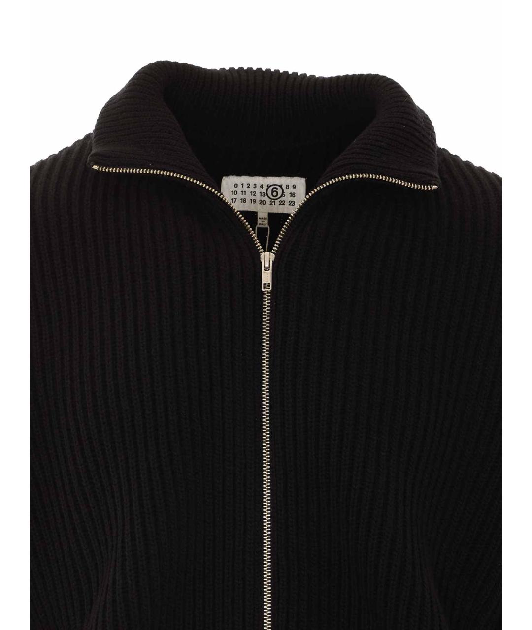 MM6 MAISON MARGIELA Черная шерстяная куртка, фото 4