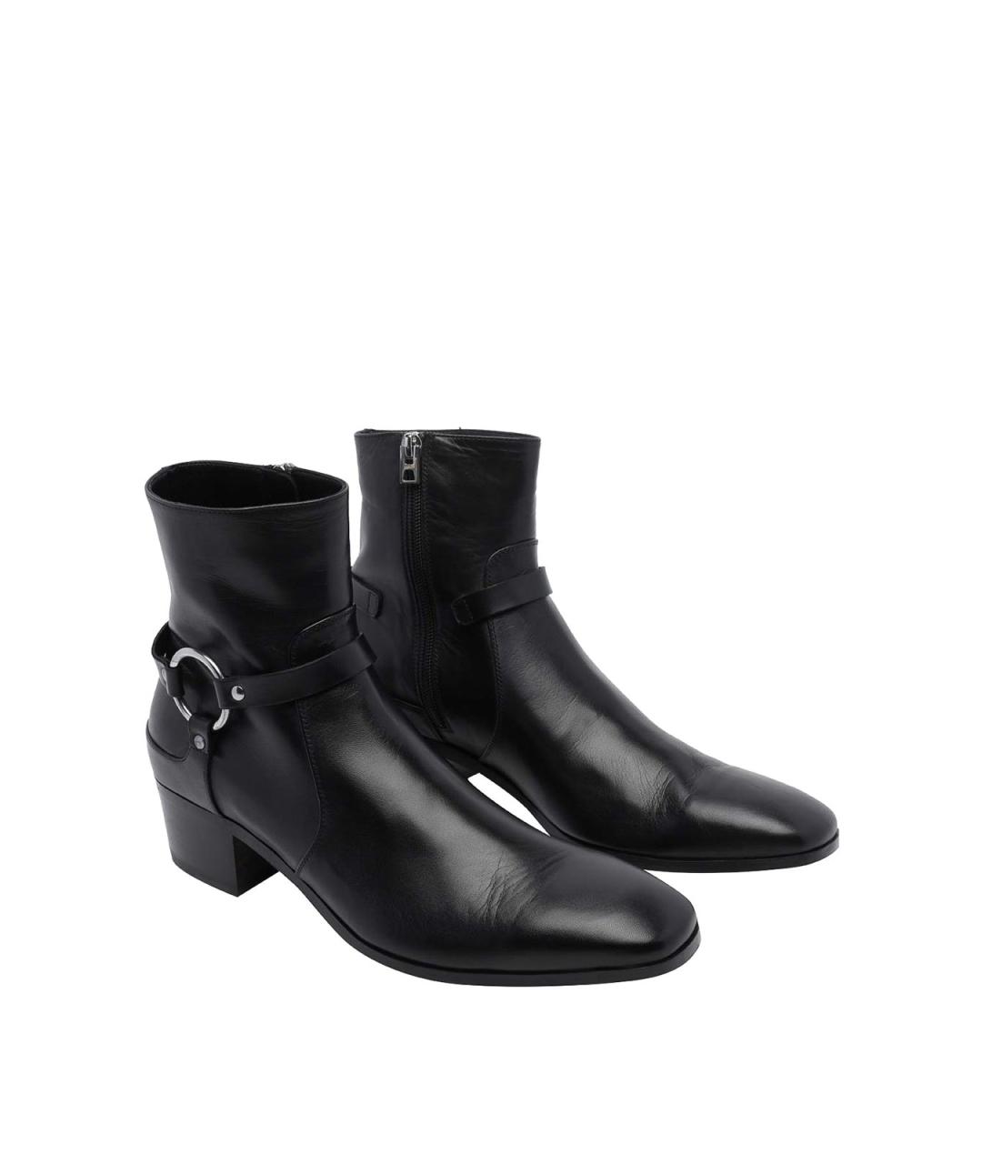 TOM FORD Черные кожаные высокие ботинки, фото 2