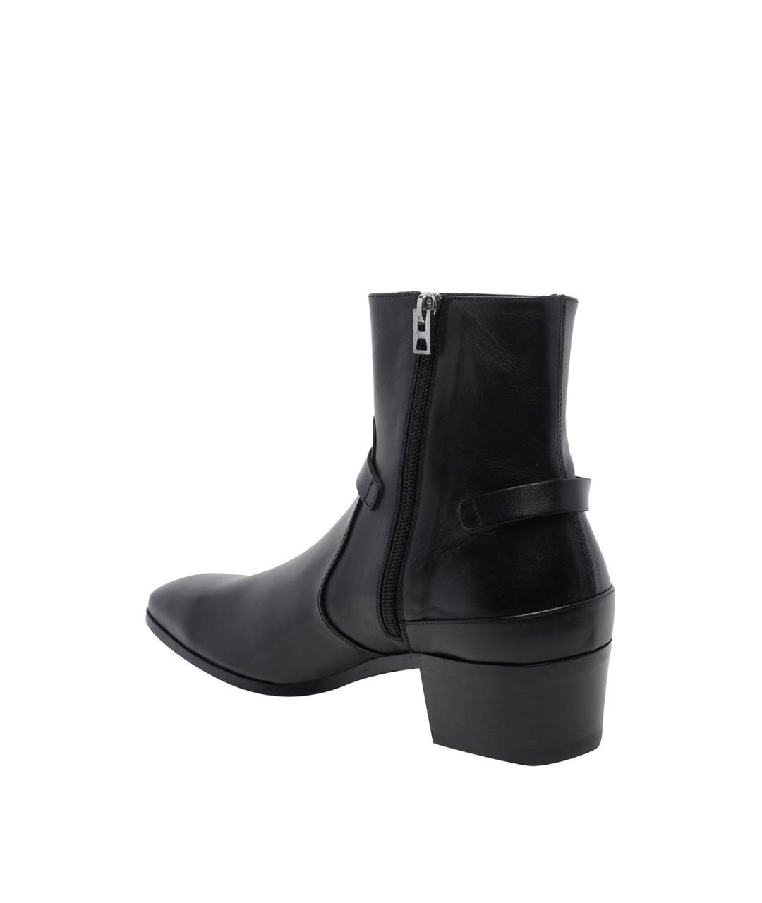 TOM FORD Черные кожаные высокие ботинки, фото 4