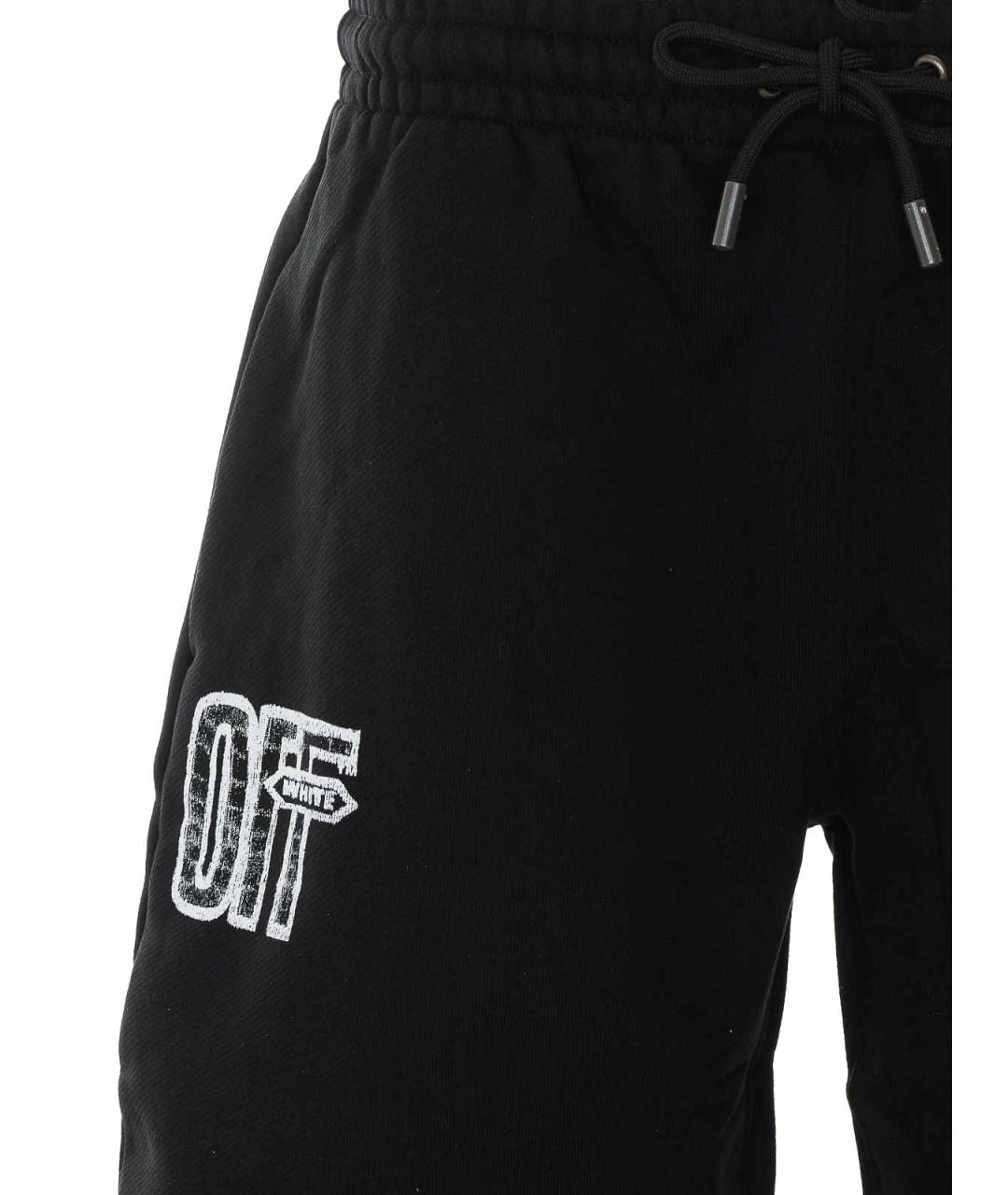 OFF-WHITE Черные хлопковые шорты, фото 4