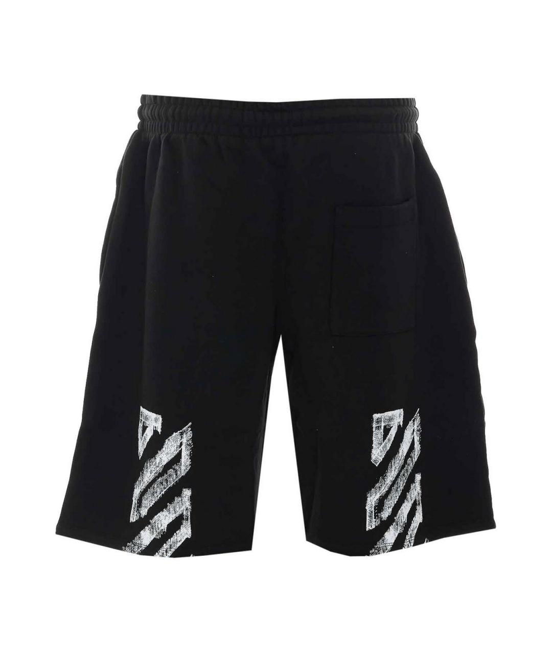 OFF-WHITE Черные хлопковые шорты, фото 2
