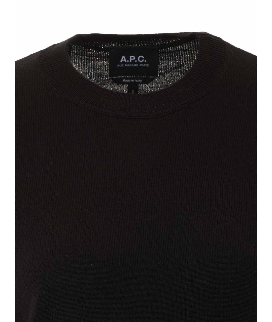 A.P.C. Черный шерстяной джемпер / свитер, фото 4