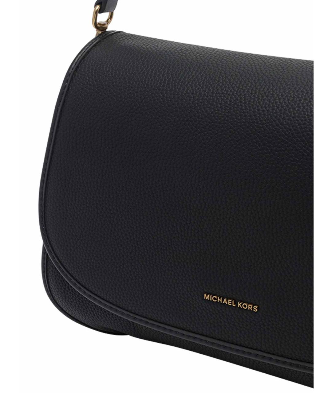 MICHAEL MICHAEL KORS Черная кожаная сумка через плечо, фото 4