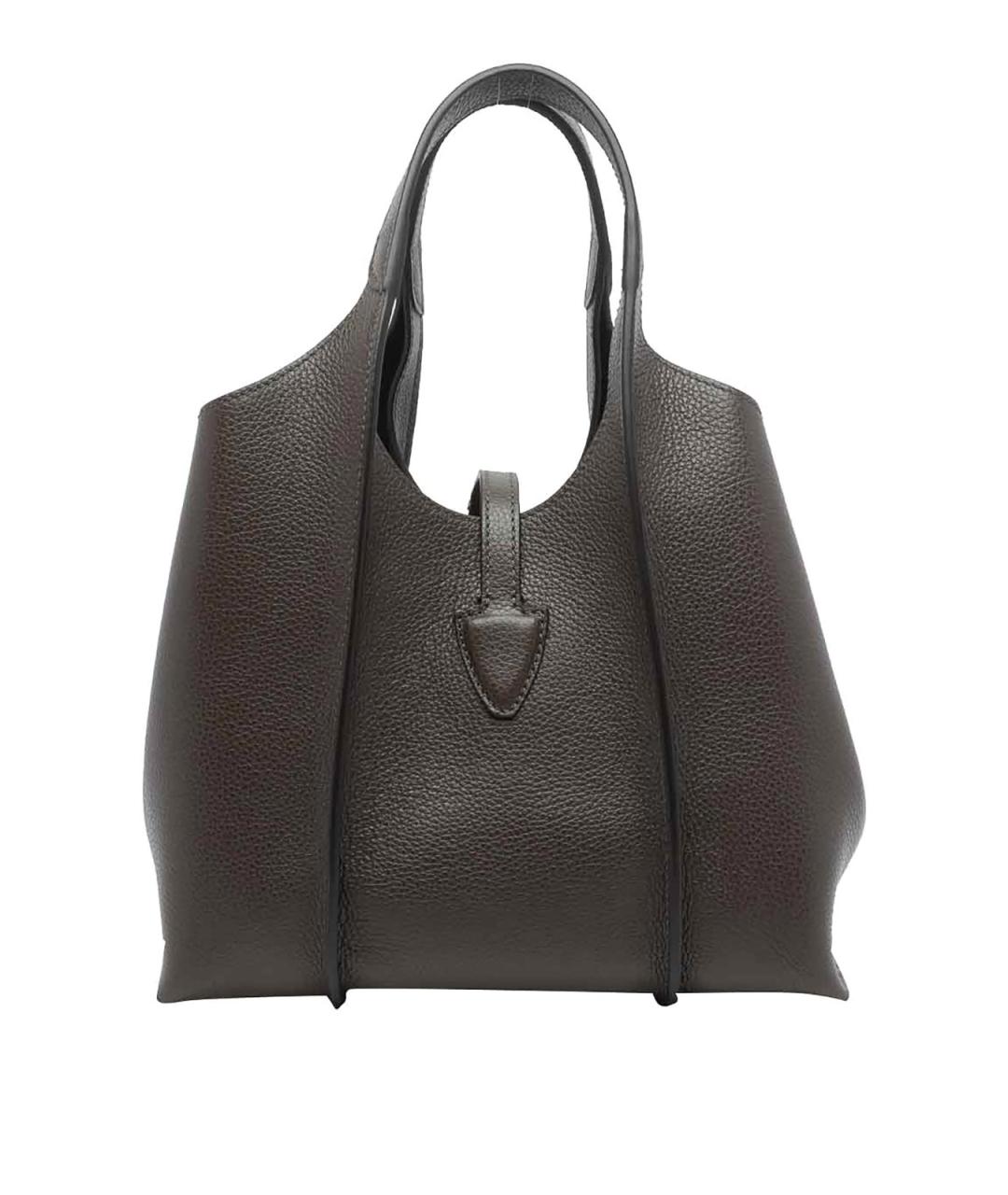 TOD'S Коричневая кожаная сумка тоут, фото 3