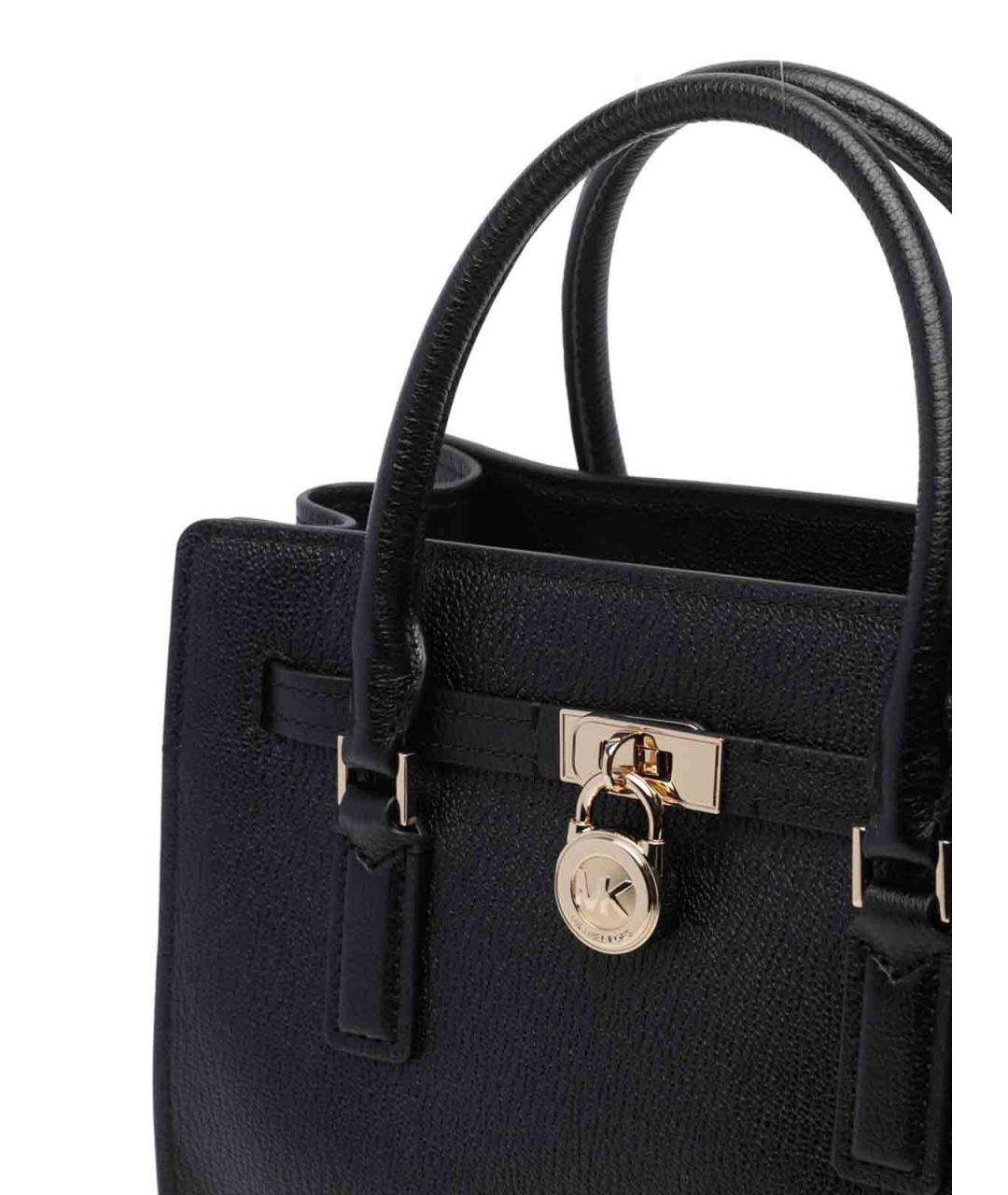MICHAEL MICHAEL KORS Черная кожаная сумка через плечо, фото 4