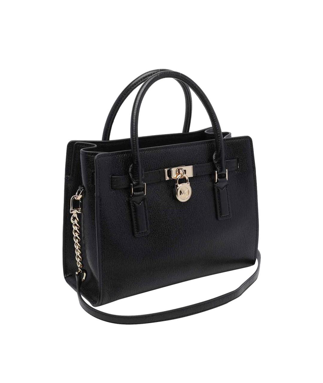 MICHAEL MICHAEL KORS Черная кожаная сумка через плечо, фото 2