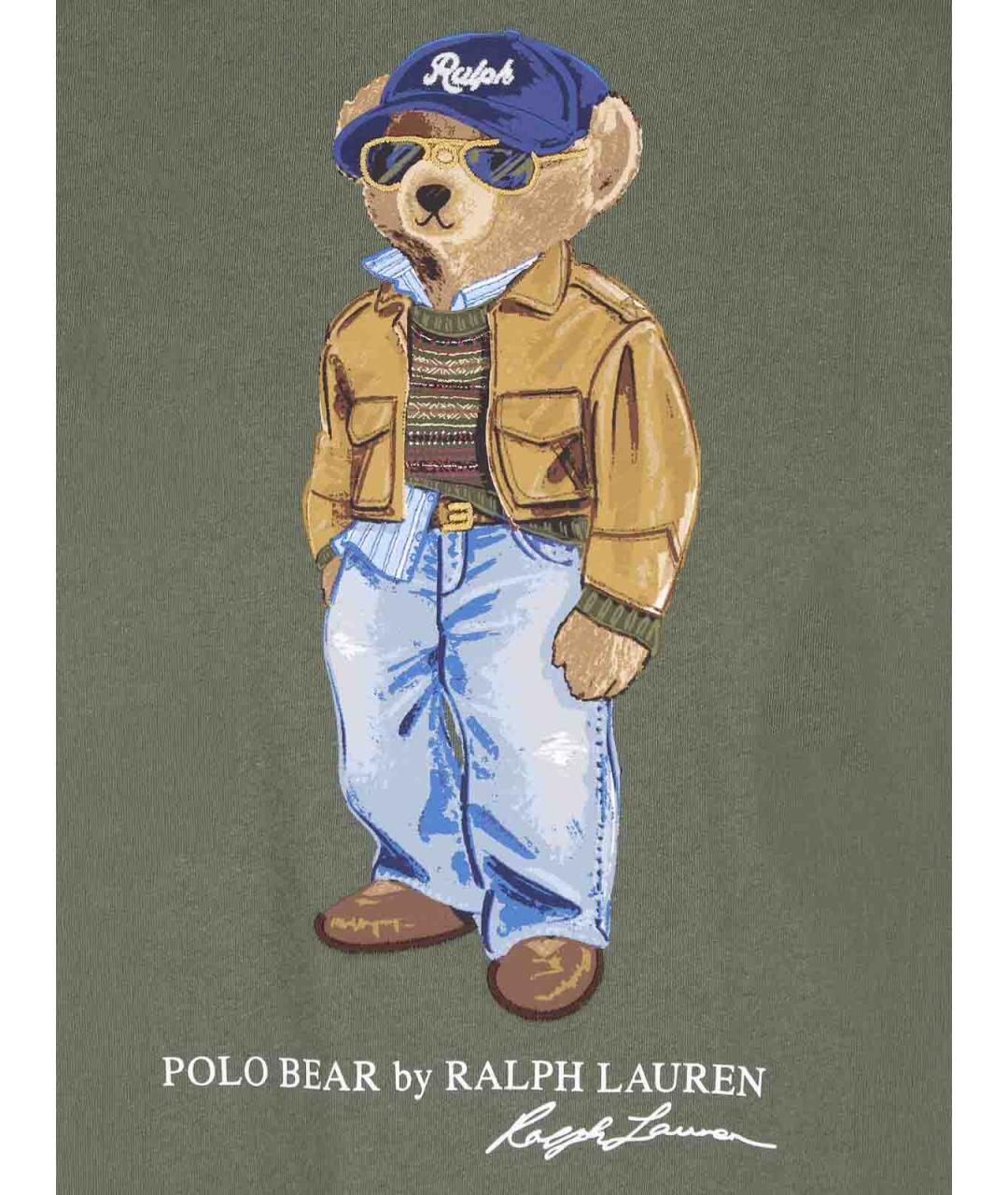 POLO RALPH LAUREN Зеленая хлопковая футболка, фото 3
