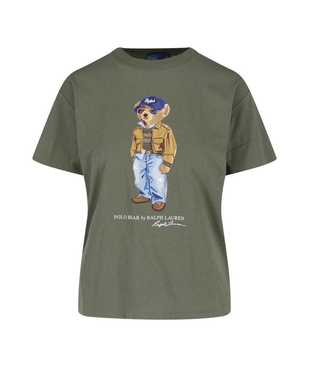 POLO RALPH LAUREN Зеленая хлопковая футболка, фото 1