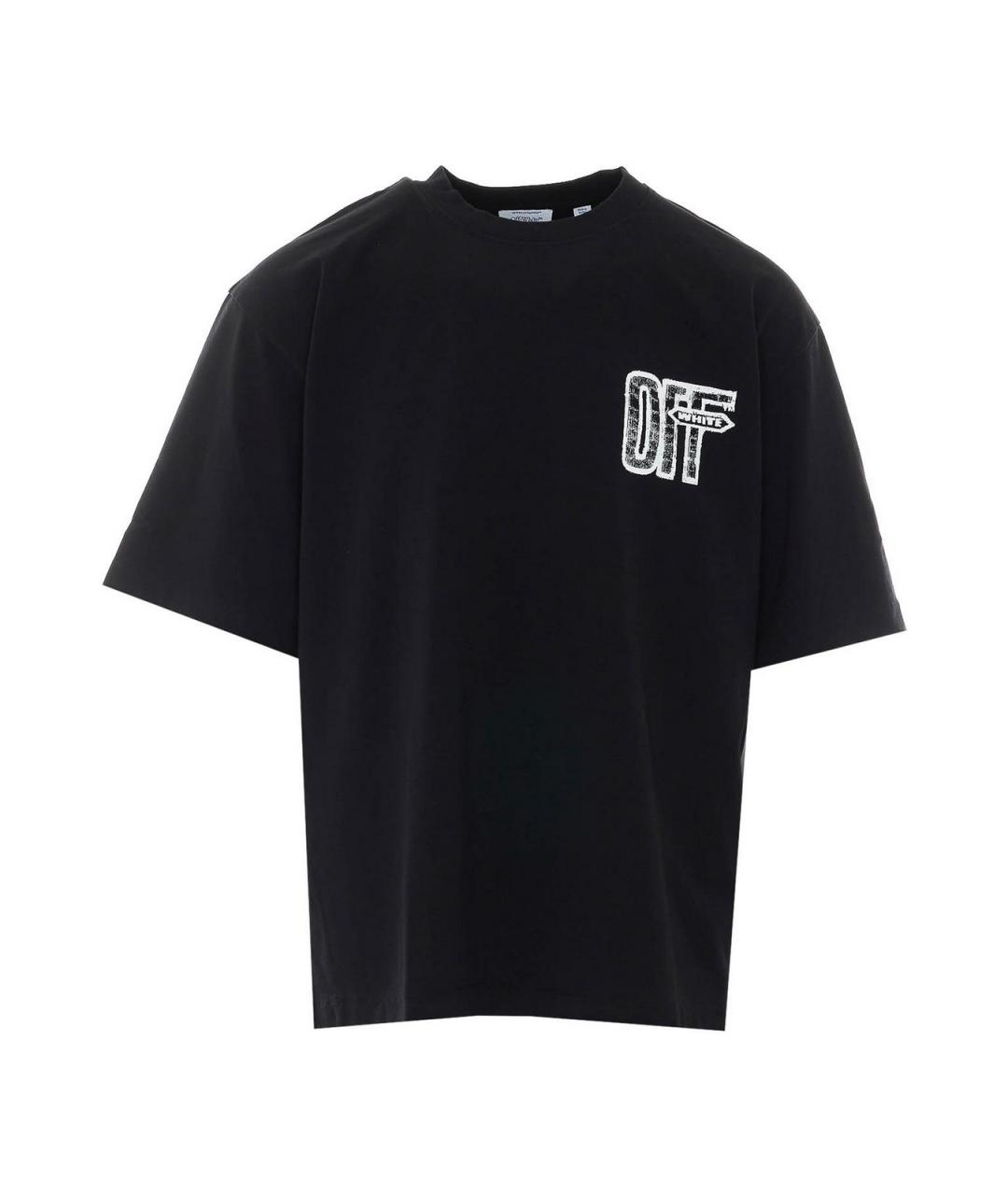 OFF-WHITE Черная хлопковая футболка, фото 1