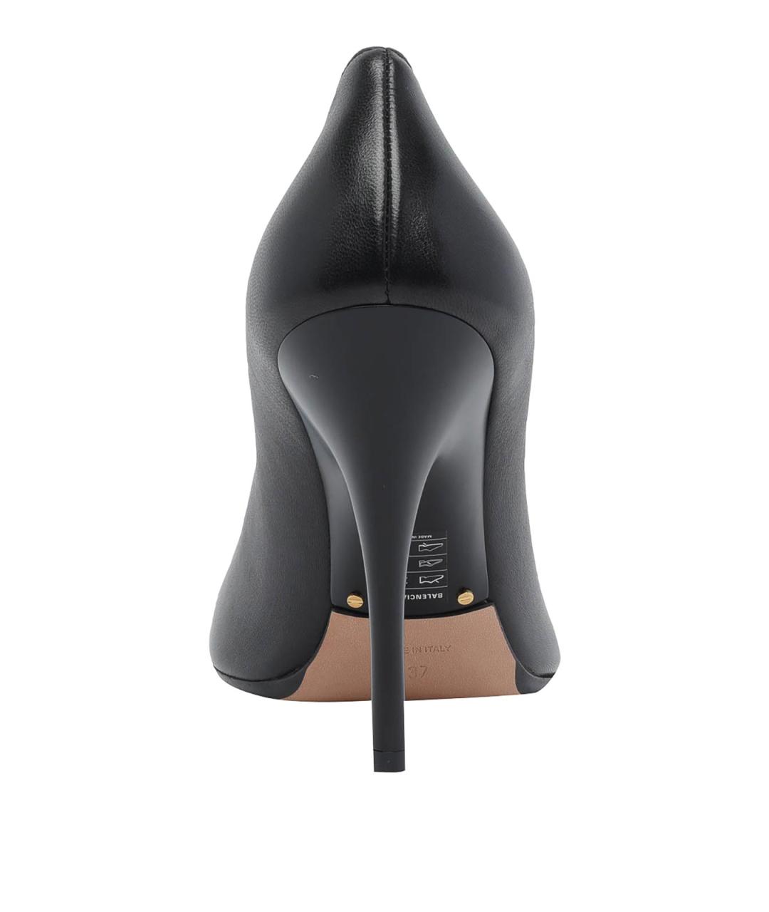 BALENCIAGA Черные кожаные туфли, фото 4