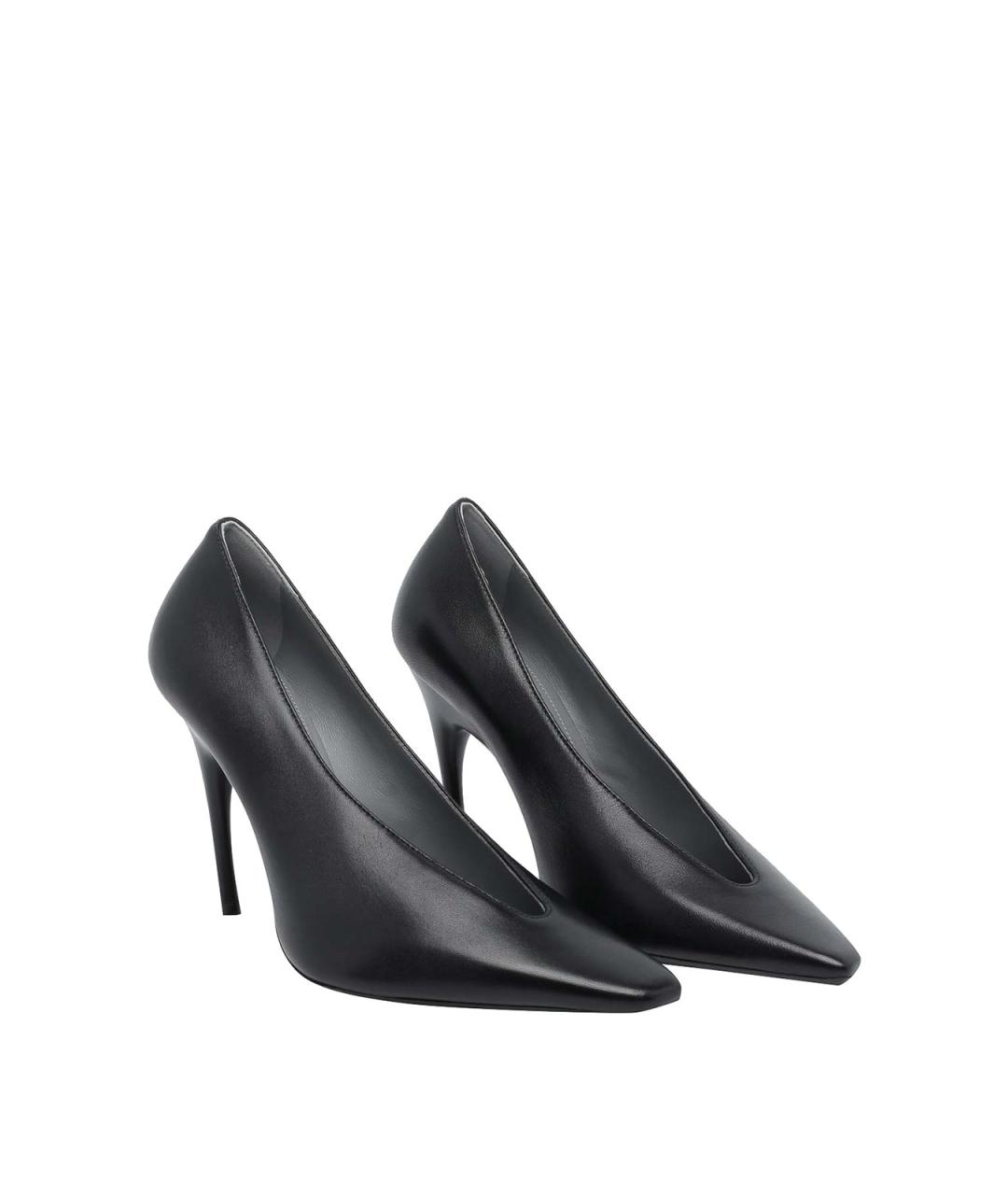 BALENCIAGA Черные кожаные туфли, фото 2