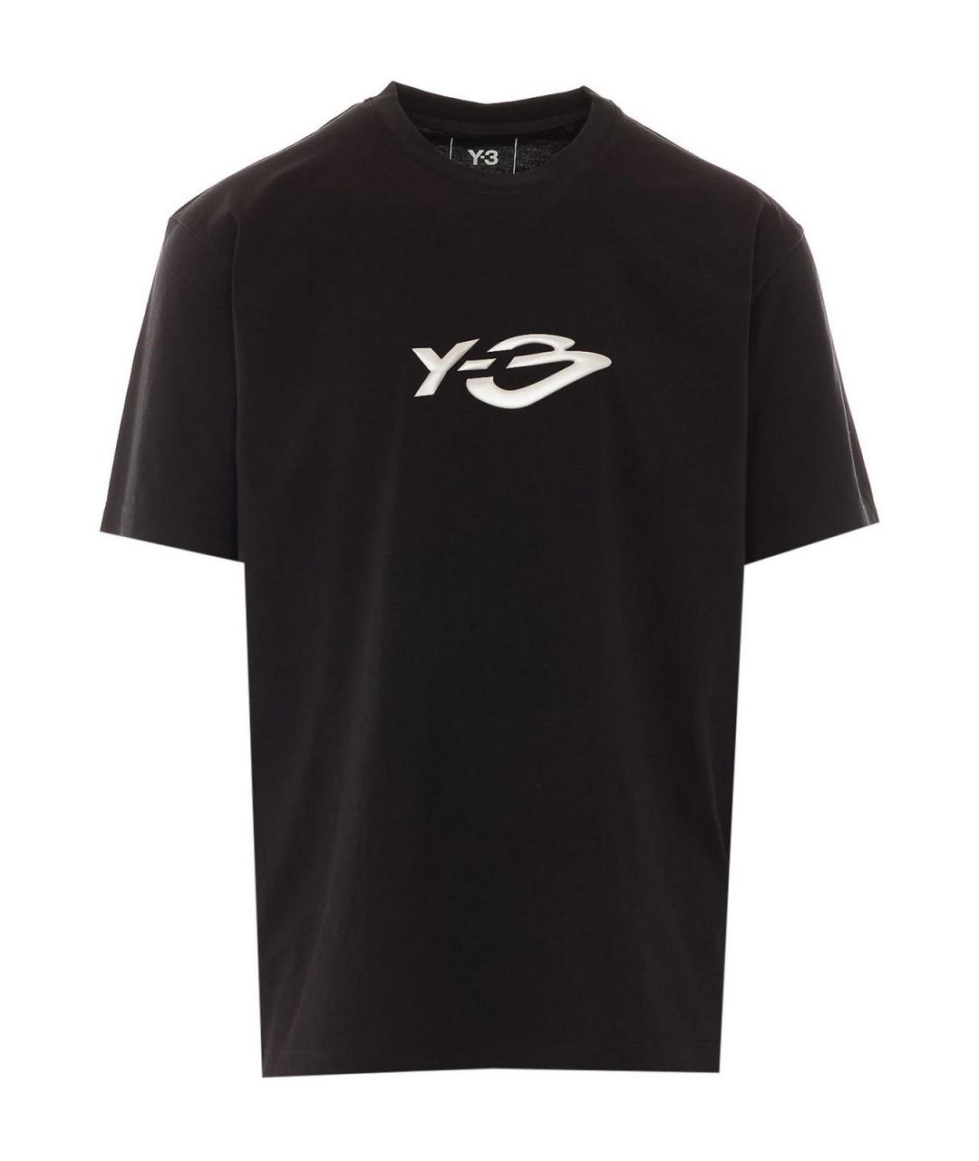 Y-3 Черная хлопковая футболка, фото 1