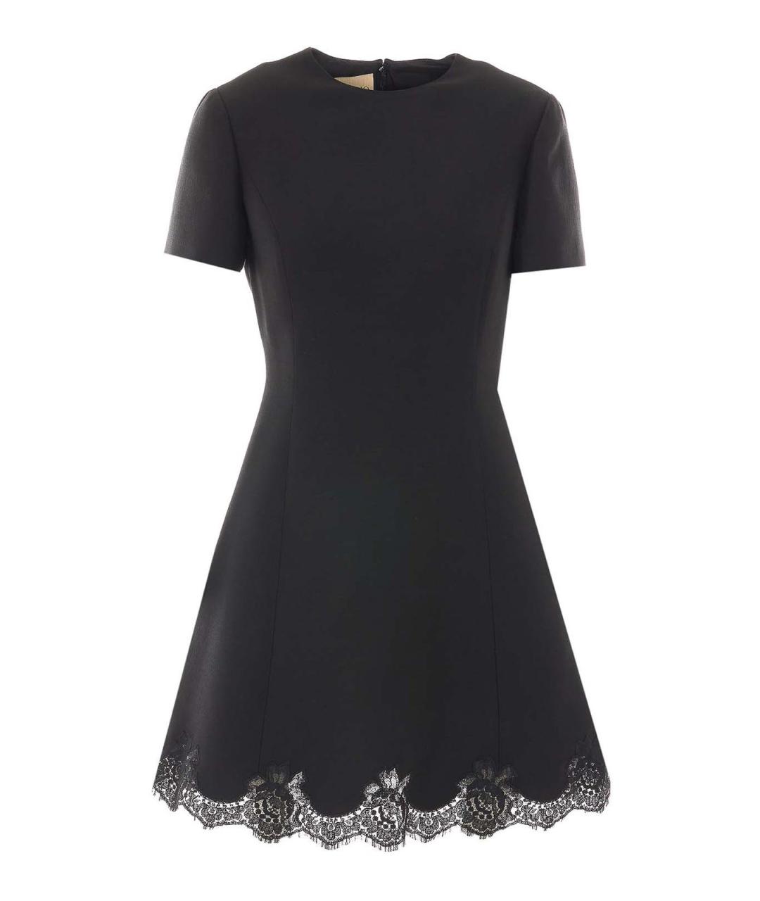 VALENTINO Черное шерстяное вечернее платье, фото 1