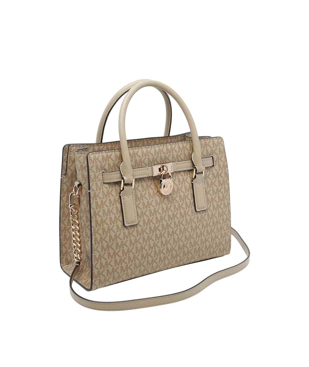 MICHAEL MICHAEL KORS Хаки кожаная сумка через плечо, фото 2