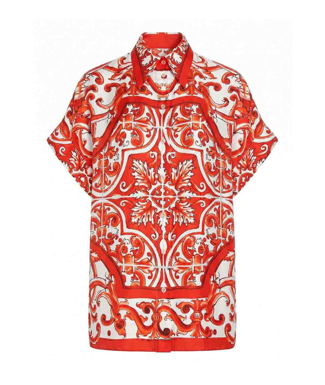 DOLCE&GABBANA Мульти шелковая рубашка, фото 1
