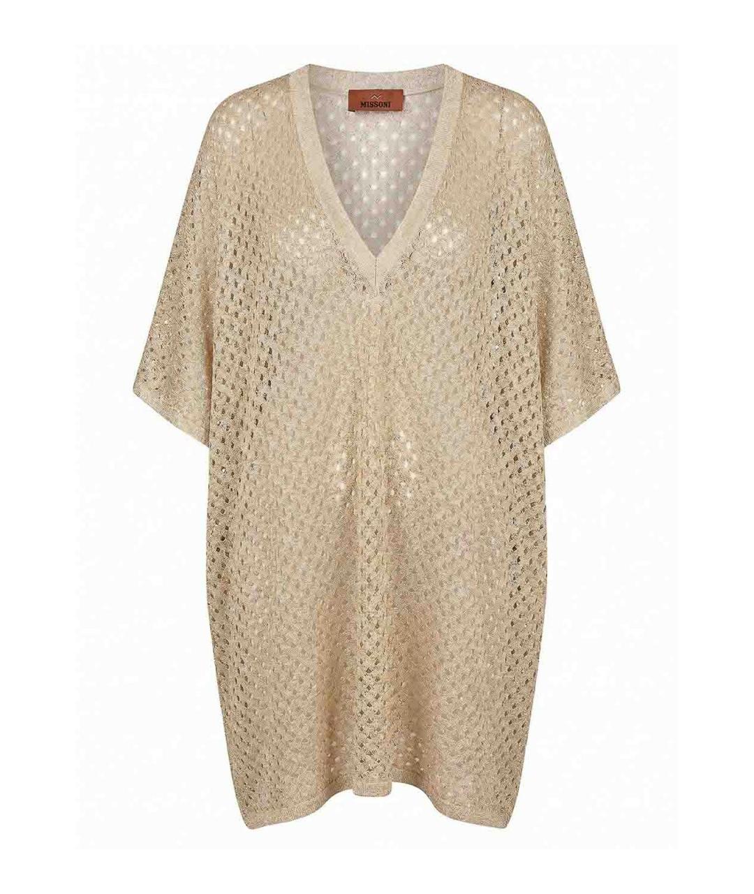 MISSONI Золотая вискозная туника, фото 1