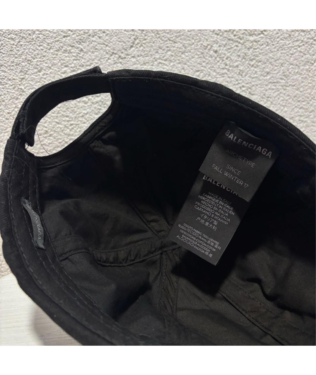 BALENCIAGA Черная хлопковая кепка/бейсболка, фото 3