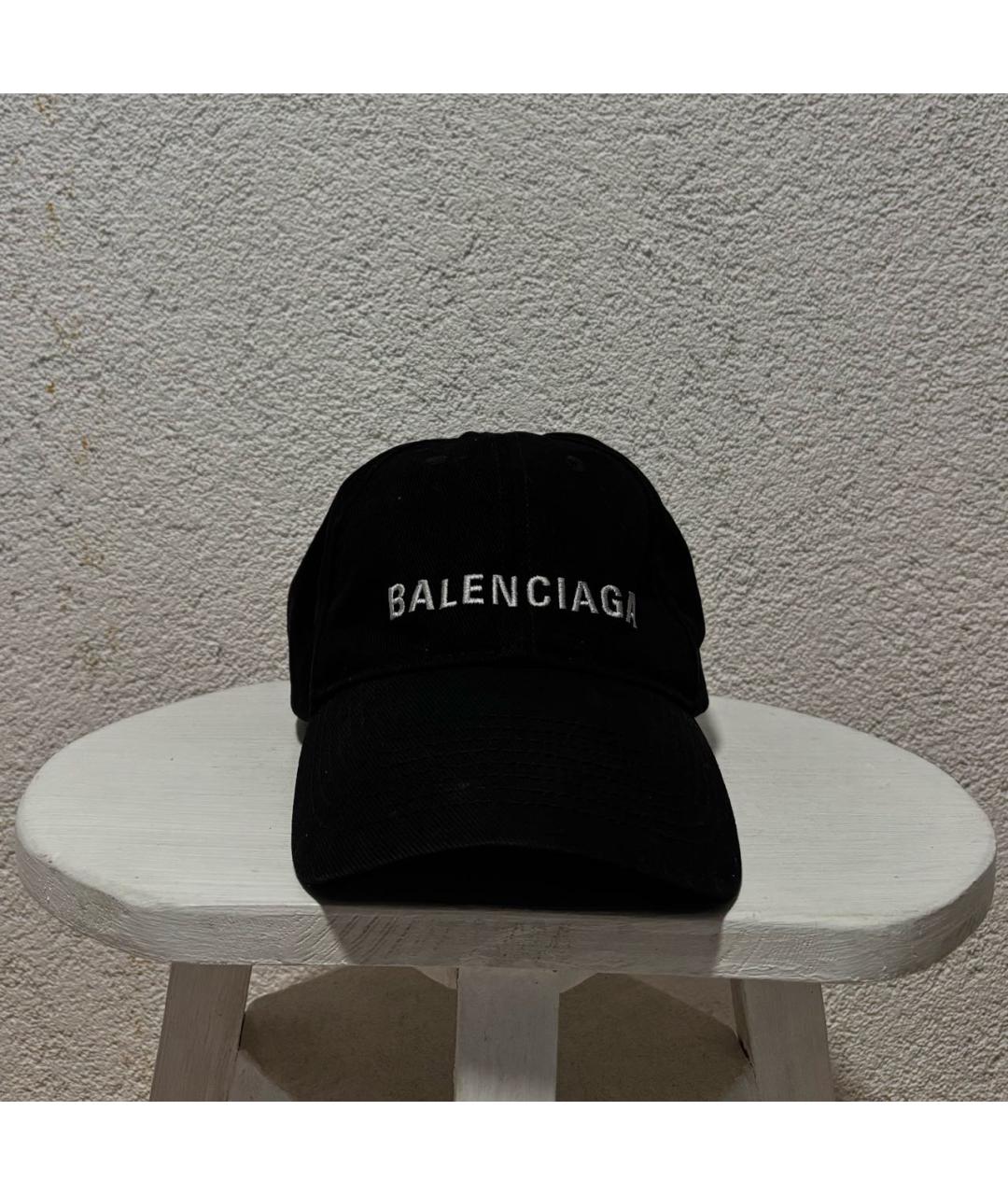 BALENCIAGA Черная хлопковая кепка, фото 4