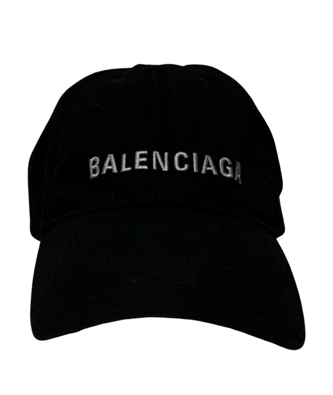 BALENCIAGA Черная хлопковая кепка, фото 1