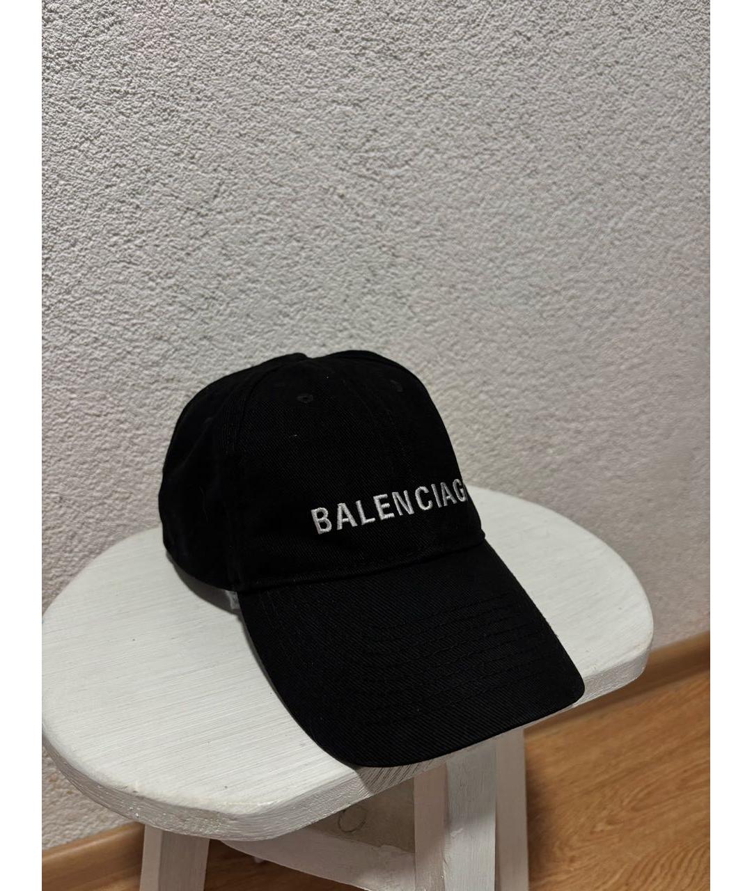 BALENCIAGA Черная хлопковая кепка, фото 2