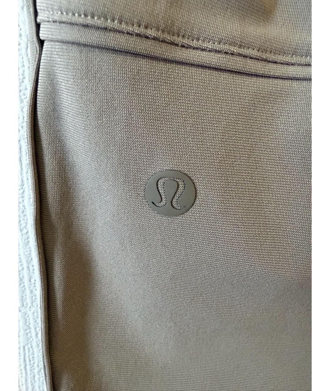 Lululemon Бежевые полиэстеровые прямые брюки, фото 5
