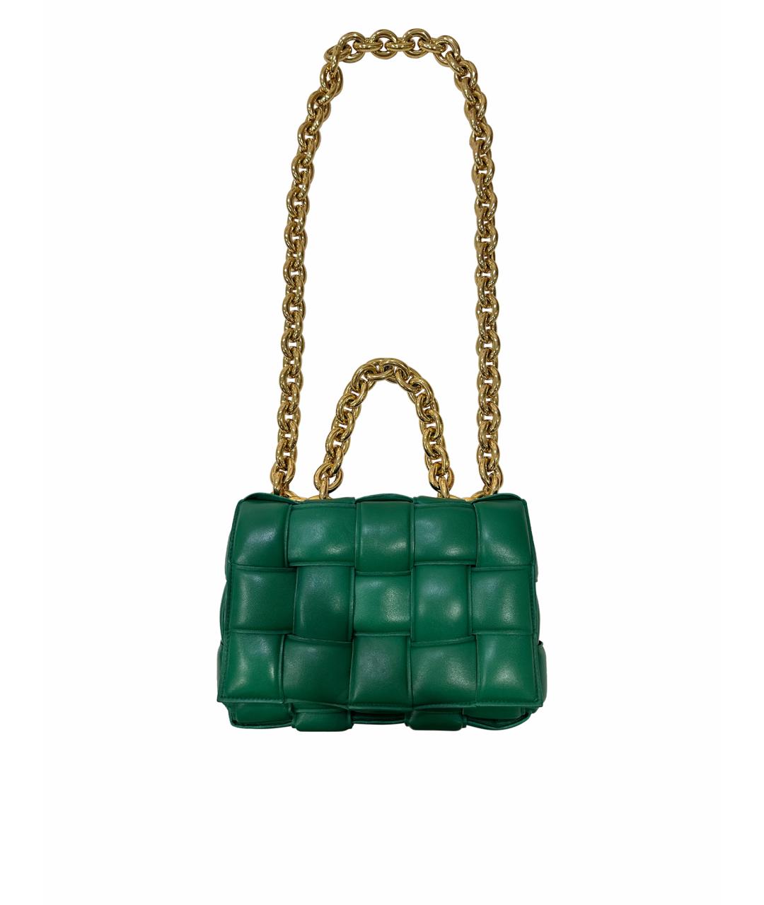 BOTTEGA VENETA Зеленая кожаная сумка через плечо, фото 1
