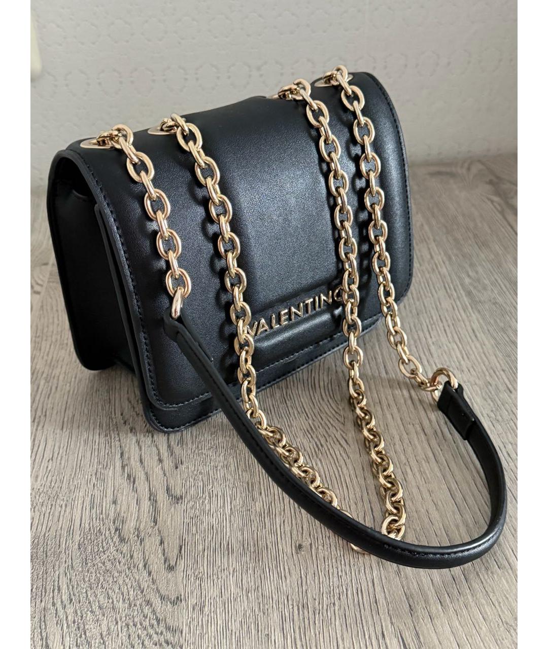 VALENTINO Черная сумка через плечо из искусственной кожи, фото 4