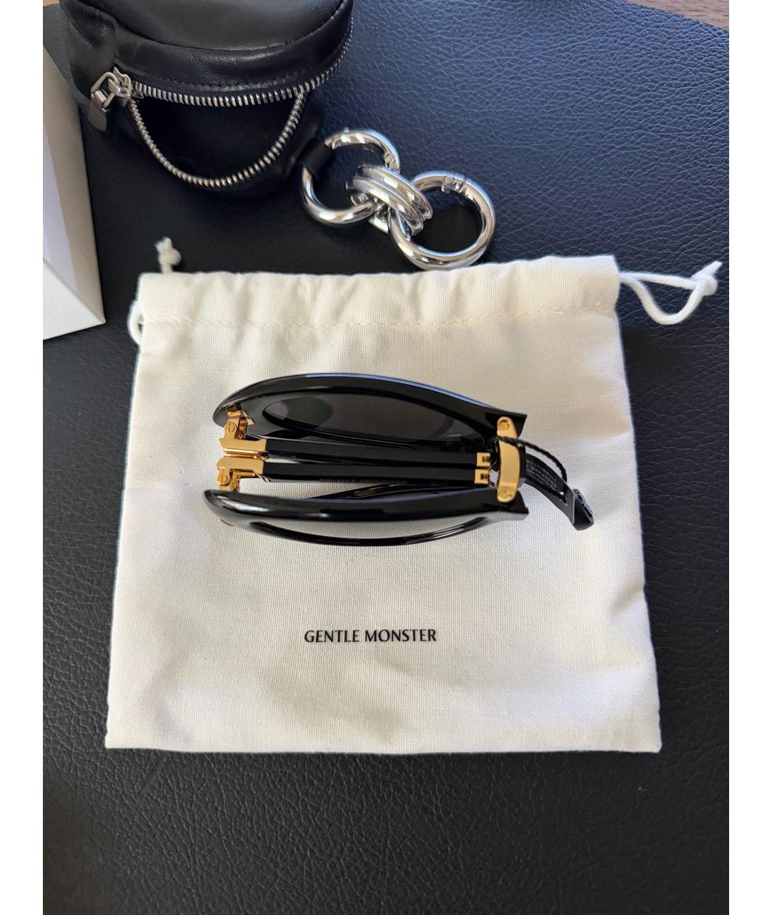GENTLE MONSTER Черные пластиковые солнцезащитные очки, фото 4