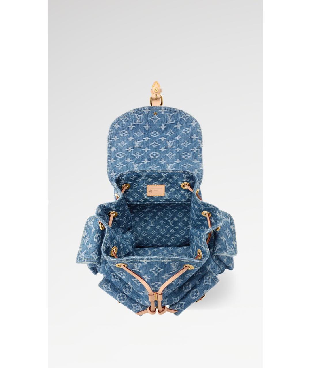 LOUIS VUITTON Синий деним рюкзак, фото 4