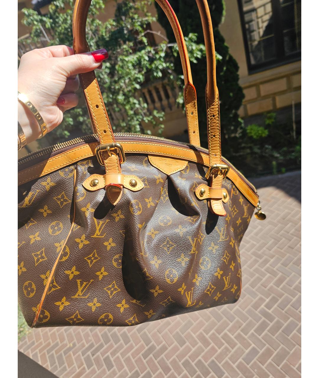 LOUIS VUITTON Коричневая канва сумка тоут, фото 2