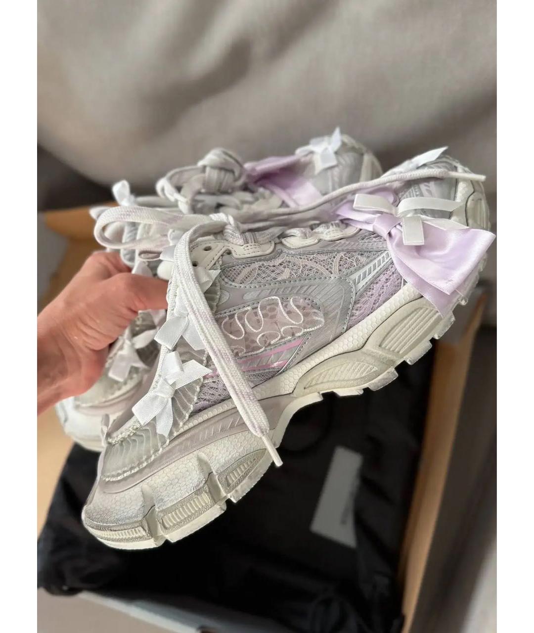BALENCIAGA Белые текстильные кроссовки, фото 5