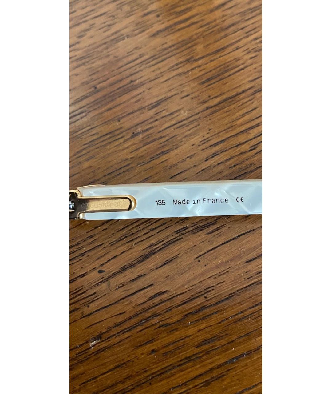 CARTIER Синие металлические солнцезащитные очки, фото 3
