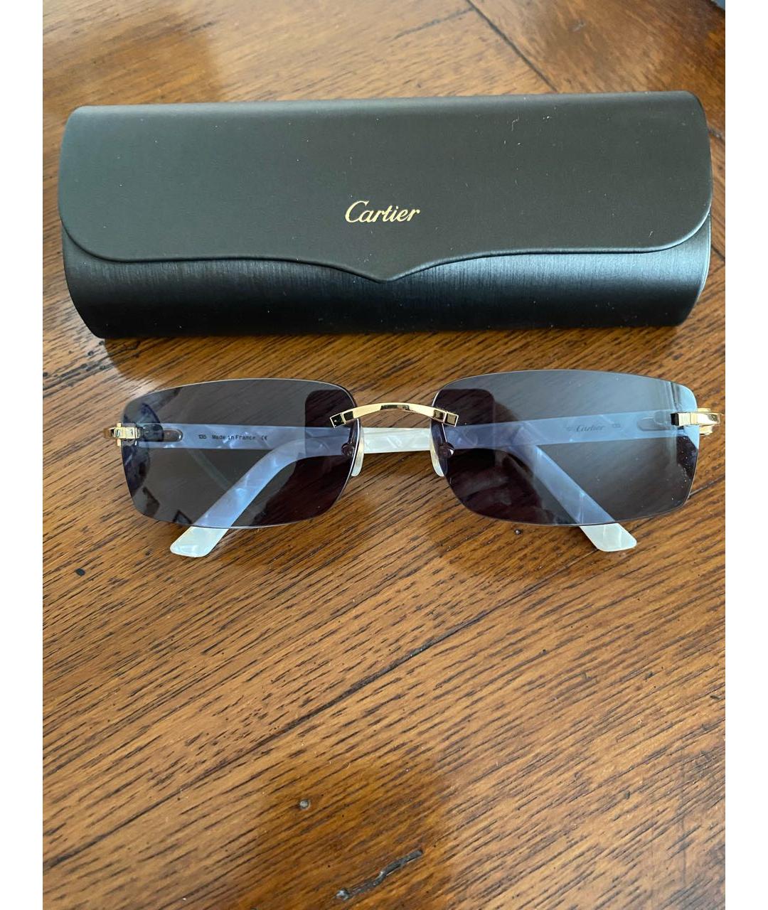 CARTIER Синие металлические солнцезащитные очки, фото 2