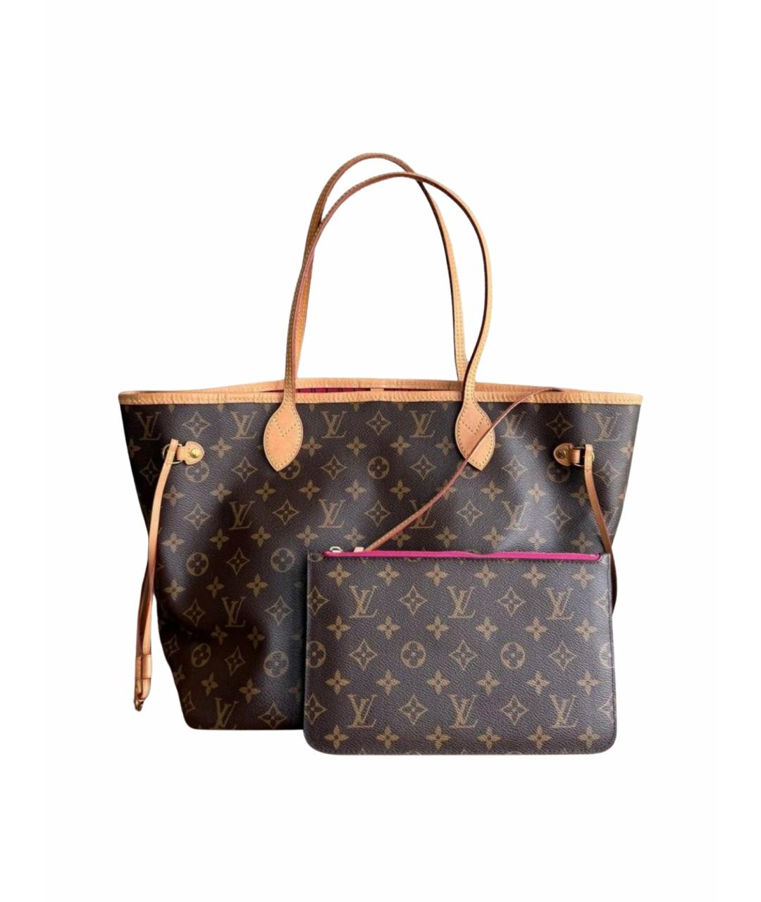 LOUIS VUITTON Коричневая канва сумка тоут, фото 1