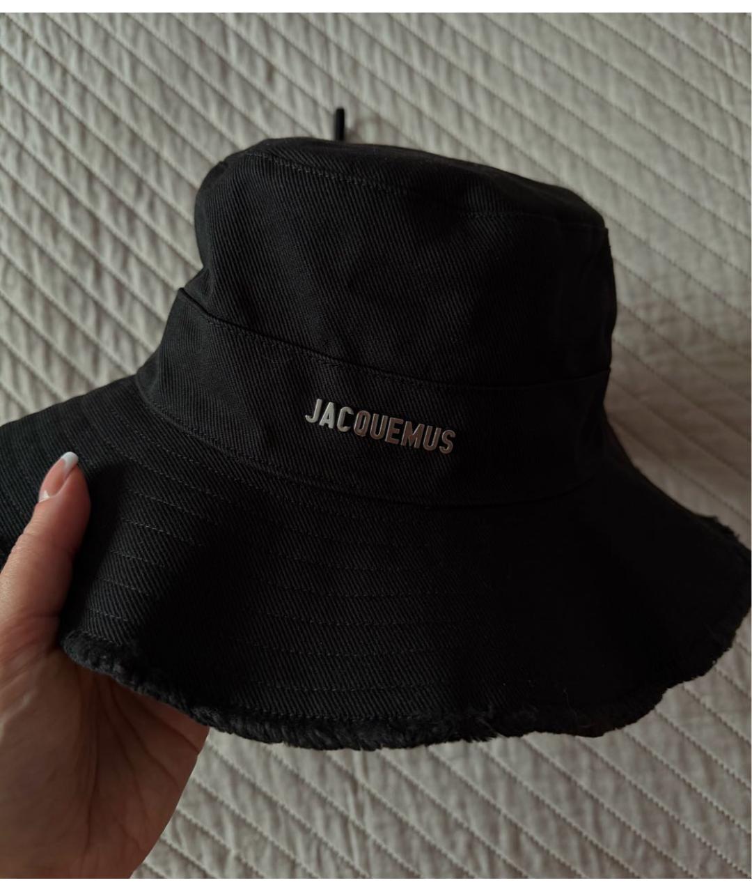 JACQUEMUS Черная хлопковая панама, фото 4