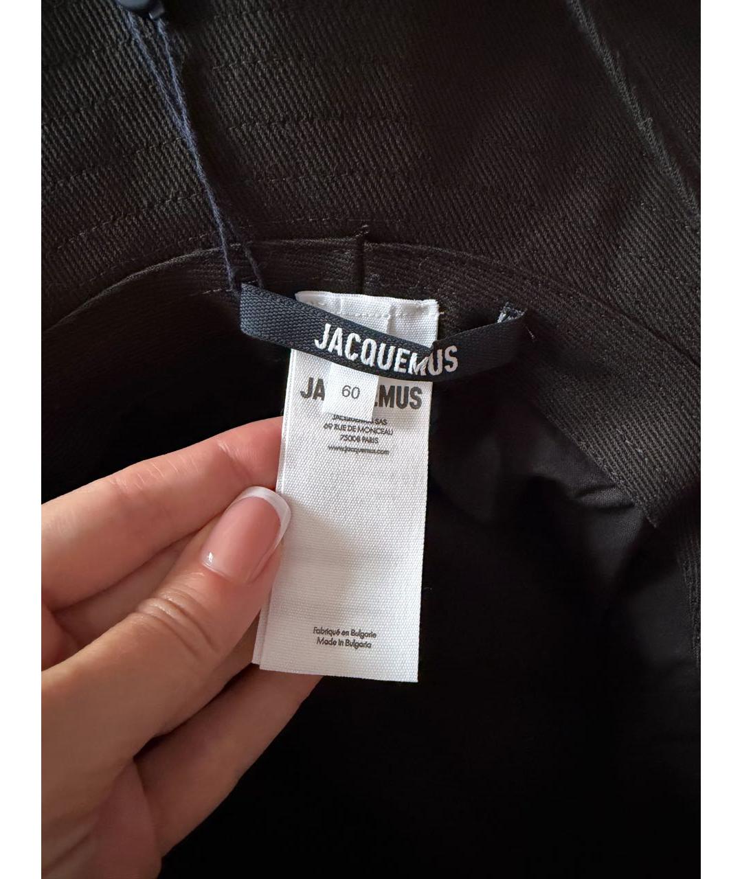 JACQUEMUS Черная хлопковая панама, фото 7