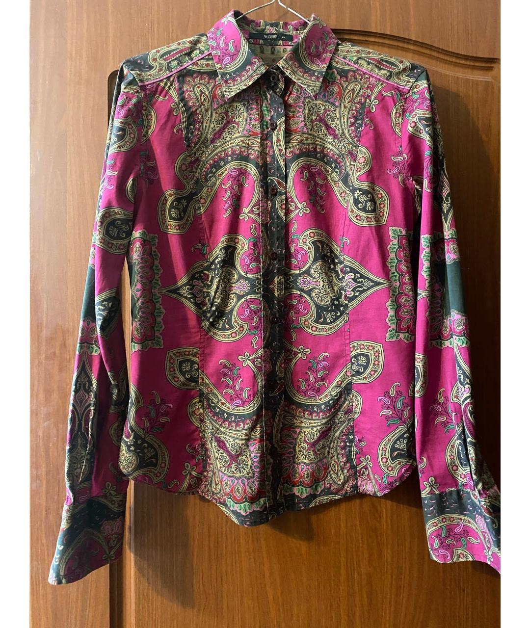ETRO Фуксия хлопковая рубашка, фото 6