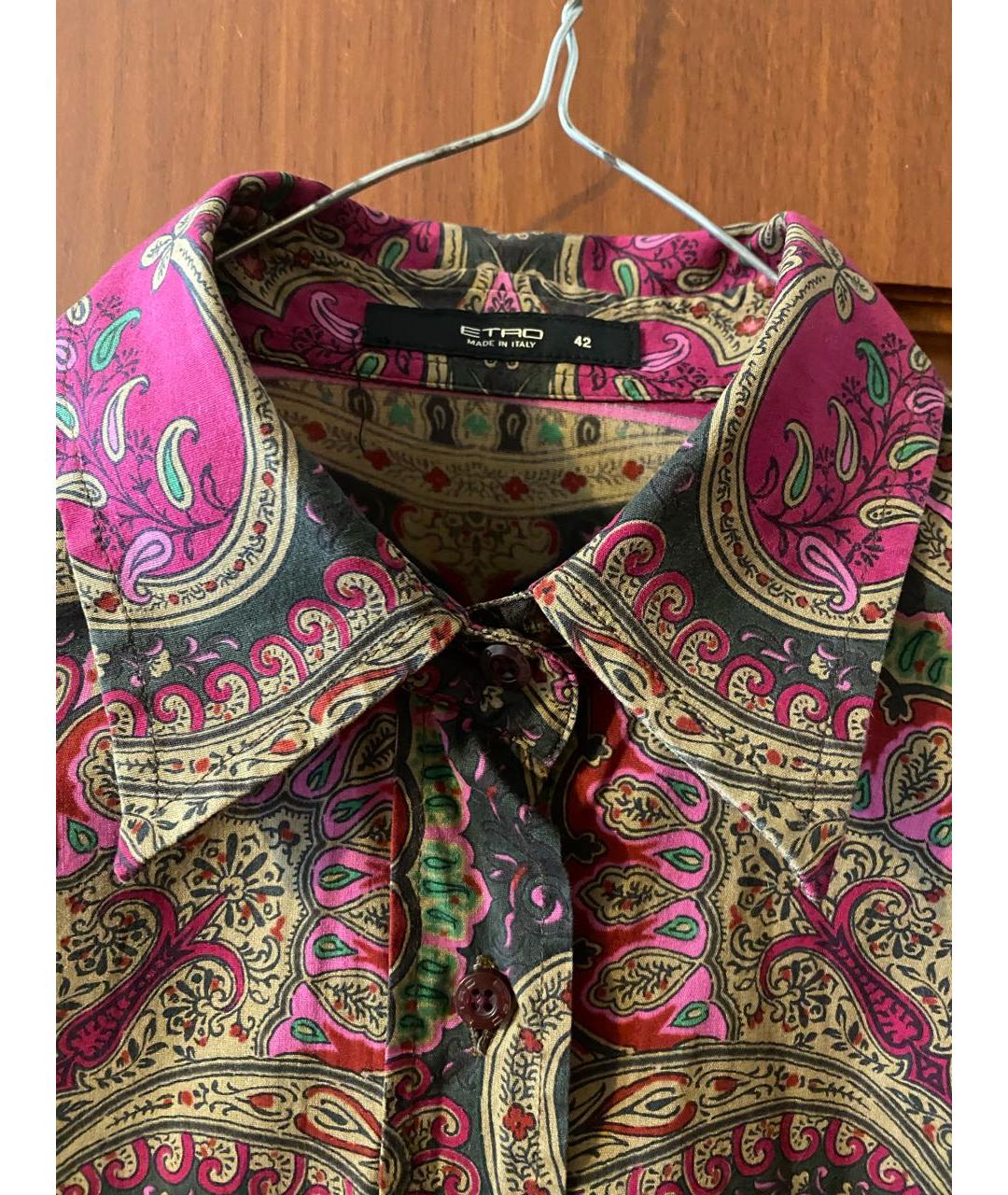 ETRO Фуксия хлопковая рубашка, фото 3