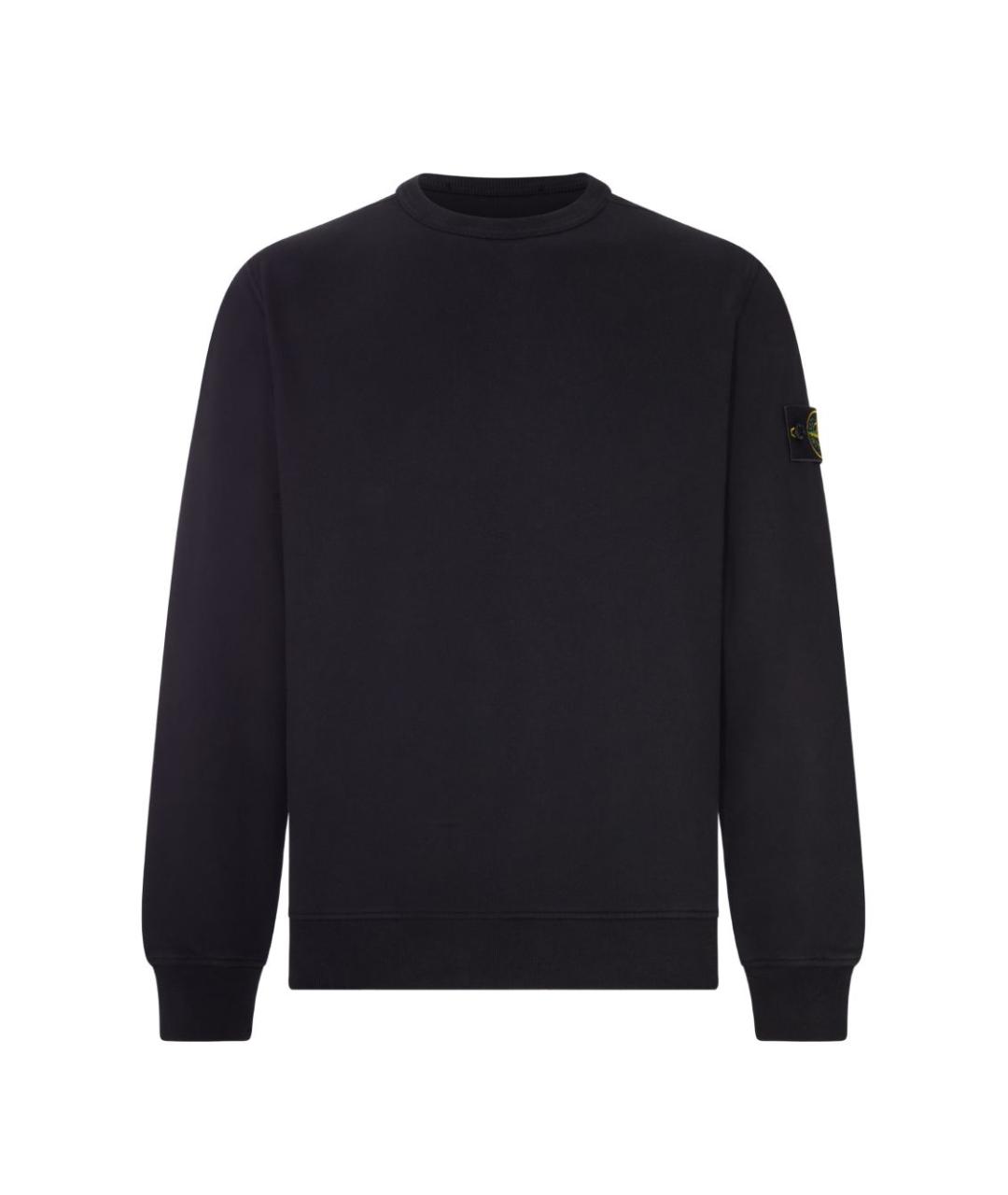 STONE ISLAND Черный хлопковый джемпер / свитер, фото 1