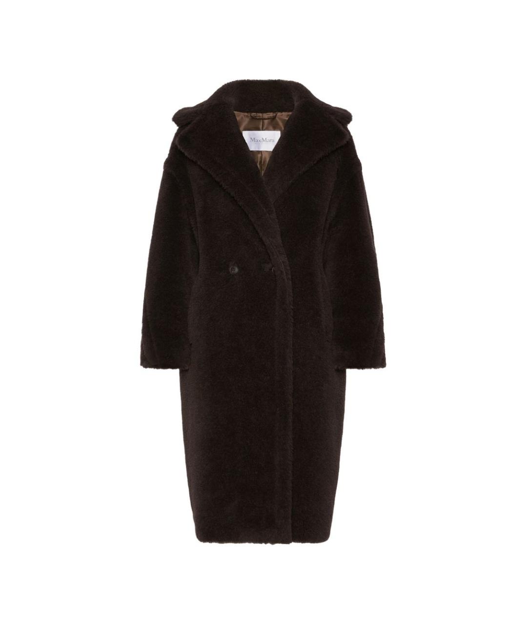 MAX MARA Коричневое шерстяное пальто, фото 1
