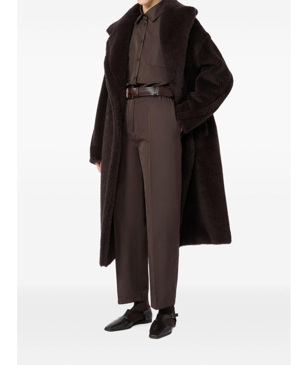 MAX MARA Коричневое шерстяное пальто, фото 2