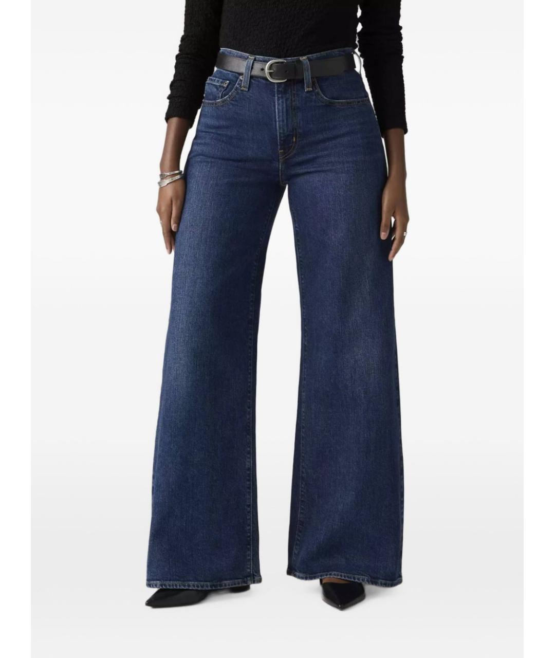 LEVI'S Синие хлопковые прямые джинсы, фото 1