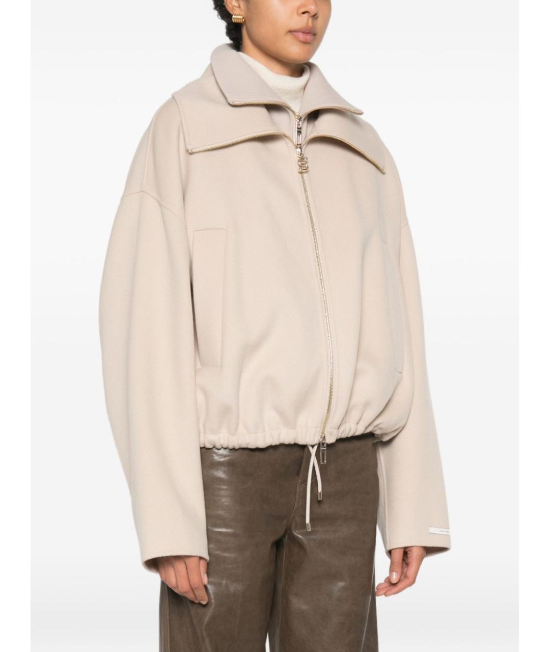 SPORTMAX Бежевая шерстяная куртка, фото 5