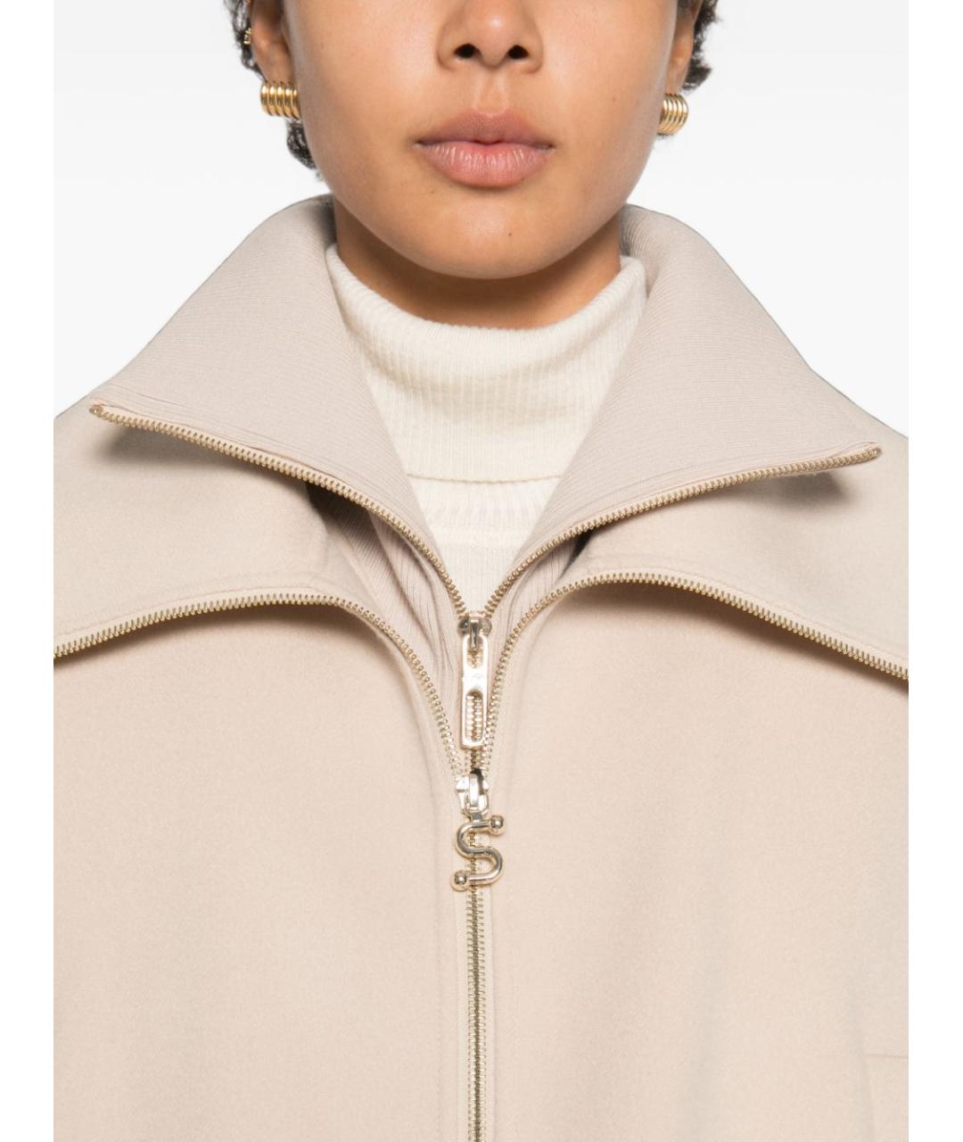 SPORTMAX Бежевая шерстяная куртка, фото 3