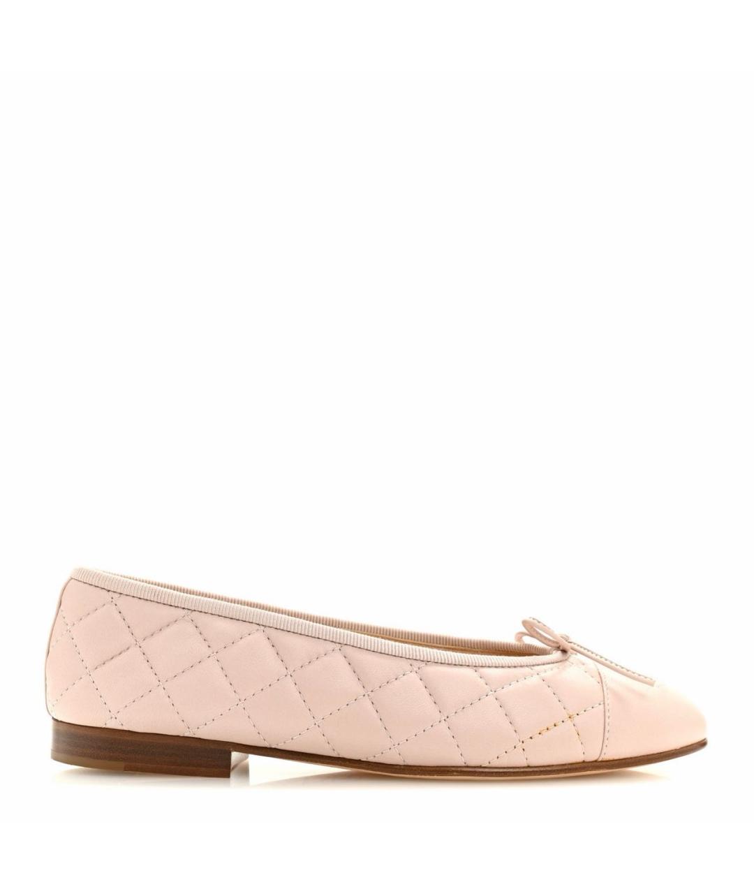 CHANEL Розовые кожаные балетки, фото 9