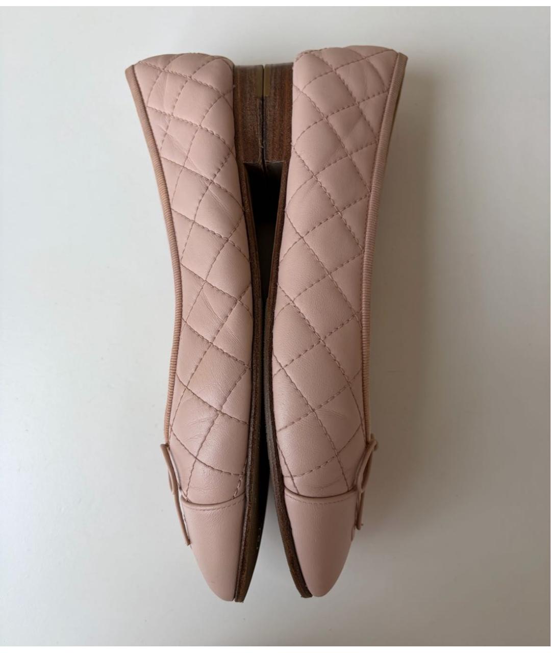 CHANEL Розовые кожаные балетки, фото 7