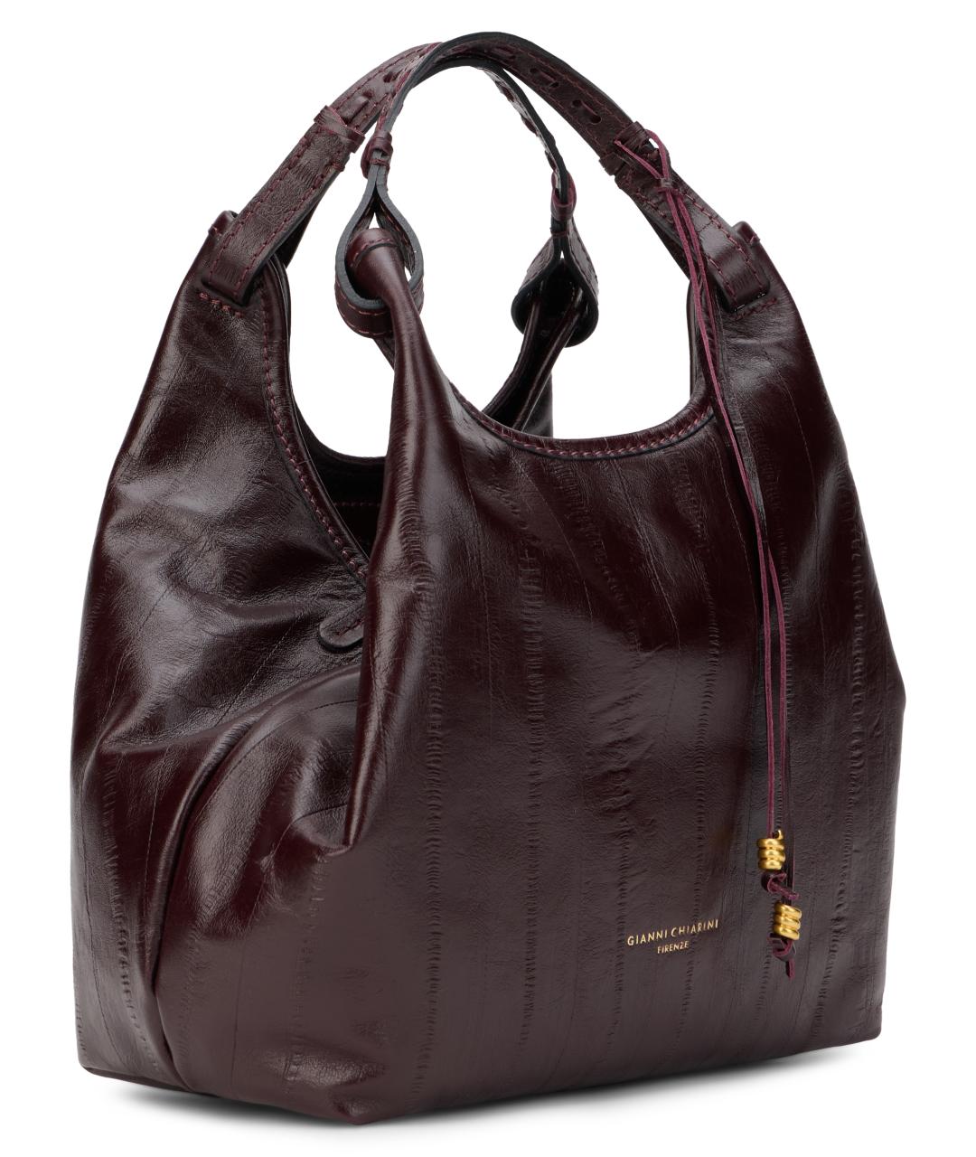 Gianni Chiarini Коричневая кожаная сумка с короткими ручками, фото 3