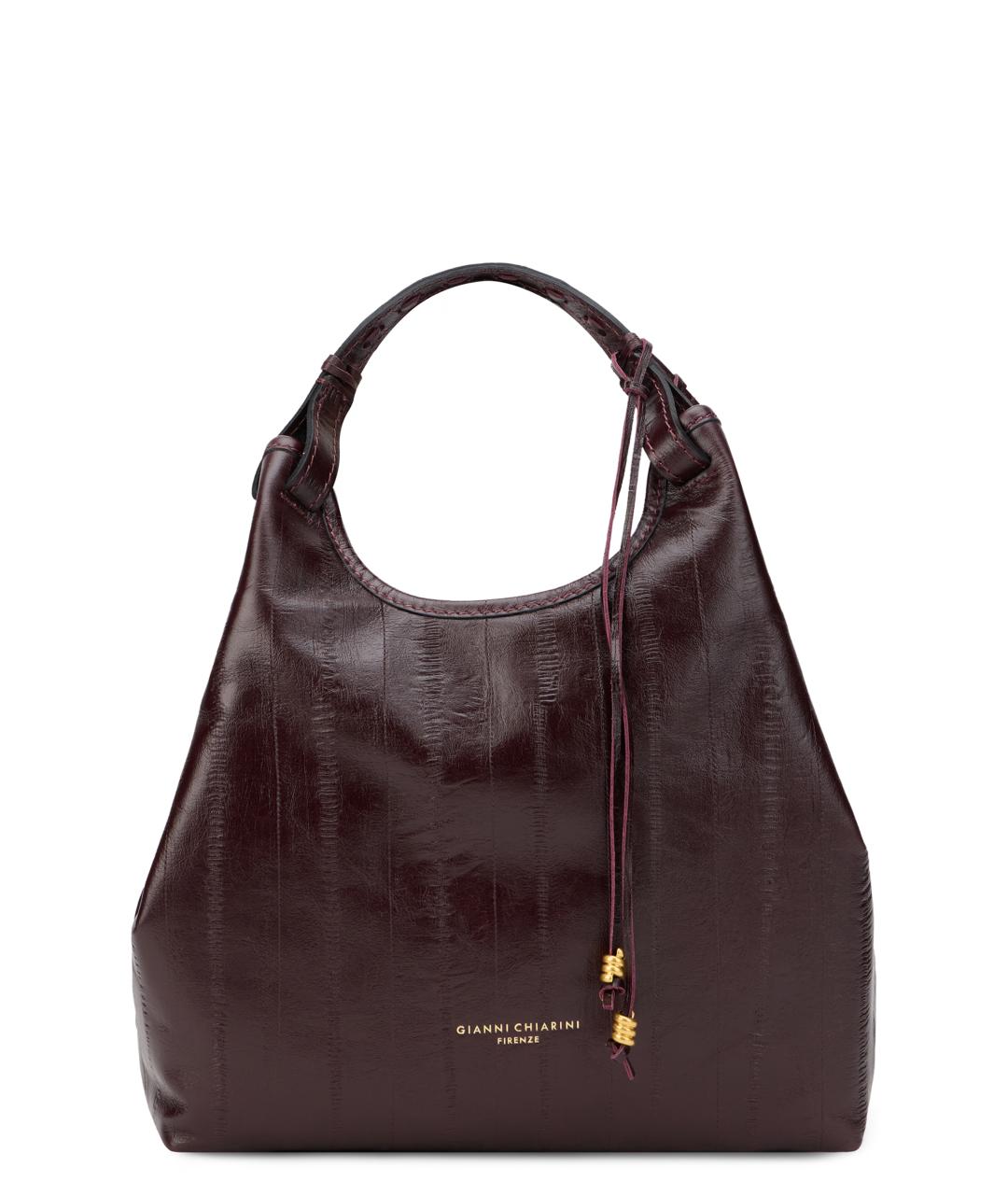 Gianni Chiarini Коричневая кожаная сумка с короткими ручками, фото 1